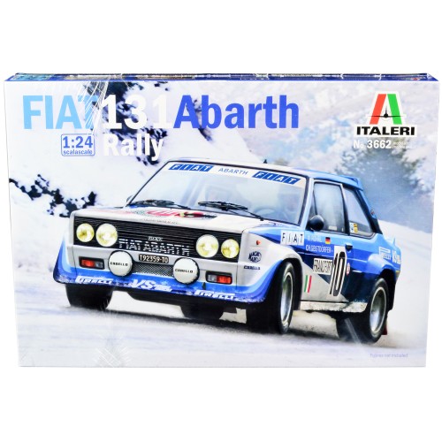 Skill 3 Model Kit Fiat 131 Abarth Rally #10 Winner 'Montecarlo Rally' (1980) 1/24 Scale Model by Italeri