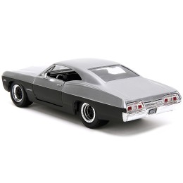 1967 Chevrolet Impala SS Silver Metallic and Black 'Bigtime Muscle' Series 1/24 Diecast Model Car by Jada