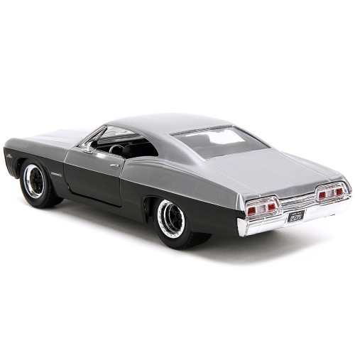 1967 Chevrolet Impala SS Silver Metallic and Black 'Bigtime Muscle' Series 1/24 Diecast Model Car by Jada