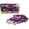 1948 Chevrolet Aerosedan Fleetside Lowrider Purple Metallic and Dark Purple Metallic Two-Tone 'Get Low' Series 1/24 Diecast Model Car by Motormax