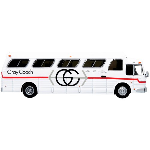 1966 GM PD4107 'Buffalo' Coach Bus 'Gray Coach' Destination: 'Pearson Airport' Toronto (Ontario Canada) 'Vintage Bus & Motorcoach Collection' 1/87 Diecast Model by Iconic Replicas