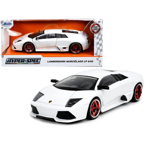 Lamborghini Murcielago LP640 White 'Hyper-Spec' 1/24 Diecast Model Car by Jada