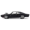 1970 Dodge Charger R/T Matt Black 'Fast & Furious' (2009) Movie 'Fast & Furious' Series 1/24 Diecast Model Car by Jada