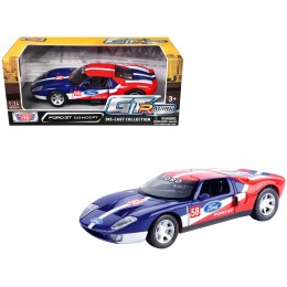 Ford GT Concept #58 Blue and Red with White Stripes 'GT Racing' Series 1/24 Diecast Model Car by Motormax