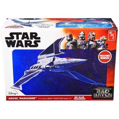 Skill 2 Model Kit Havoc Marauder Space Ship 'Star Wars: The Bad Batch' (2021-Current) TV Series 1/144 Scale Model by AMT