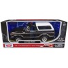 1978 Ford Bronco Police Car Unmarked Black with White Top 'Law Enforcement and Public Service' Series 1/24 Diecast Model Car by Motormax
