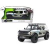 2021 Ford Bronco Gray and White with Matt Black Hood with Roof Rack 'M2 Motoring' 'Just Trucks' Series 1/24 Diecast Model Car by Jada