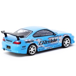 Nissan Silvia (S15) Vertex RHD (Right Hand Drive) 'GReddy' Light Blue 'Global64' Series 1/64 Diecast Model by Tarmac Works