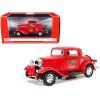 1932 Ford Coupe 'Coca-Cola' Red with Black Top 1/43 Diecast Model Car by Motor City Classics