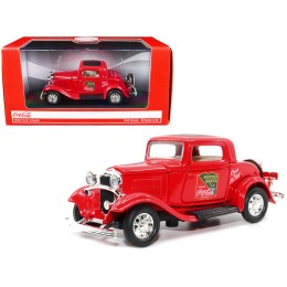 1932 Ford Coupe 'Coca-Cola' Red with Black Top 1/43 Diecast Model Car by Motor City Classics
