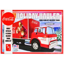 Skill 3 Model Kit Ford C-600 City Delivery Truck 'Holiday Hauler - Coca-Cola' 1/25 Scale Model by AMT