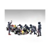 Formula One F1 Pit Crew 7 Figure Set Team Blue Release III for 1/18 Scale Models by American Diorama