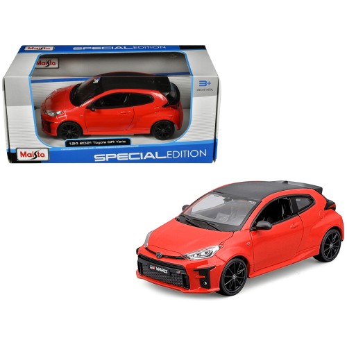 2021 Toyota GR Yaris Red with Carbon Top 'Special Edition' Series 1/24 Diecast Model Car by Maisto