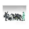 Formula One F1 Pit Crew 7 Figure Set Team Black Release III for 1/18 Scale Models by American Diorama