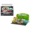 'Hollywood 100' Walk of Fame Diorama with Pink Convertible and Double-Decker Bus 'Nano Scene' Series model by Jada