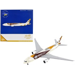 Boeing 777F Commercial Aircraft 'Etihad Cargo - Year of Zayed' White with Graphics 1/400 Diecast Model Airplane by GeminiJets