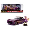 1957 Chevrolet Corvette Purple with Batgirl Diecast Figurine 'DC Comics Bombshells' Series 1/24 Diecast Model Car by Jada