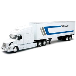 Volvo VN-780 Truck with Dry Van Trailer White 'Long Haul Truckers' Series 1/32 Diecast Model by New Ray