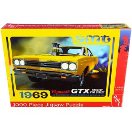Jigsaw Puzzle 1969 Plymouth GTX Hardtop Pro Street MODEL BOX PUZZLE (1000 piece) by AMT