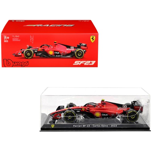 Ferrari SF-23 #55 Carlos Sainz Formula One F1 World Championship (2023) 'Formula Racing' Series 1/24 Diecast Model Car by Bburago
