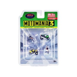 'Motomania 3' 4 piece Diecast Set (2 Figures and 2 Motorcycles) Limited Edition to 4800 pieces Worldwide for 1/64 Scale Models by American Diorama