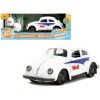 1959 Volkswagen Beetle 'Holt' White with Blue Graphics and Boxing Gloves Accessory 'Punch Buggy' Series 1/32 Diecast Model Car by Jada