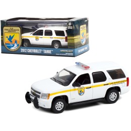 2012 Chevrolet Tahoe White with Yellow Stripes 'U.S. Fish & Wildlife Service Law Enforcement' 1/43 Diecast Model Car by Greenlight