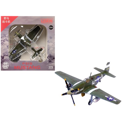 North American P-51B Mustang Aircraft 'Ding Hao! 356th Fighter Squadron 354th Fighter Group' (1944) United States Army Air Forces 1/72 Diecast Model Airplane by Legion
