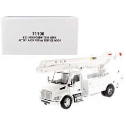 Kenworth T380 with Altec AA55 Aerial Service Truck White 'Transport Series' 1/32 Diecast Model by Diecast Masters