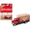 1999 International Cargo Truck Red with Graphics 'Scrabble' 'Pop Culture' 2022 Release 2 1/64 Diecast Model Car by Johnny Lightning