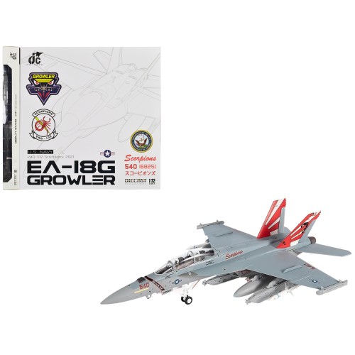 Boeing EA-18G Growler Aircraft 'VAQ-132 Scorpions' United States Navy 1/72 Diecast Model by JC Wings