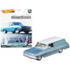 1964 Chevrolet Nova Panel Light Blue Metallic with White Top 'Fast Wagons' Series Diecast Model Car by Hot Wheels