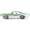 1969 Pontiac GTO Judge Green Metallic and Silver with Stripes 'Bigtime Muscle' Series 1/24 Diecast Model Car by Jada