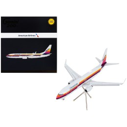Boeing 737-800 Commercial Aircraft with Flaps Down 'American Airlines - AirCal' Gray with Stripes 'Gemini 200' Series 1/200 Diecast Model Airplane by GeminiJets