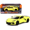 2020 Chevrolet Corvette C8 Stingray Yellow 'Timeless Legends' 1/24 Diecast Model Car by Motormax