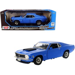 1970 Ford Mustang Boss 429 Dark Blue 'Timeless Classics' Series 1/18 Diecast Model Car by Motormax