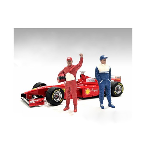 'Racing Legends' 90's Figures A and B Set of 2 for 1/18 Scale Models by American Diorama