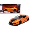 Toyota Supra Orange with Black Stripes 'Fast & Furious 9 F9' (2021) Movie 1/24 Diecast Model Car by Jada