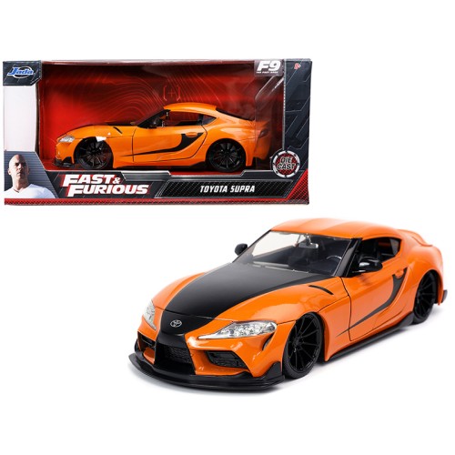 Toyota Supra Orange with Black Stripes 'Fast & Furious 9 F9' (2021) Movie 1/24 Diecast Model Car by Jada