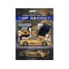Toyota Supra (A80) 'Top Secret' GT300 RHD (Right Hand Drive) Gold Metallic with Carbon Hood 1/64 Diecast Model Car by Inno Models