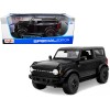 2021 Ford Bronco Wildtrak Black Metallic with Dark Gray Top 'Special Edition' 1/18 Diecast Model Car by Maisto