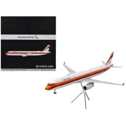 Airbus A321 Commercial Aircraft 'American Airlines - PSA' (N582UW) White with Red and Orange Stripes 'Gemini 200' Series 1/200 Diecast Model Airplane by GeminiJets
