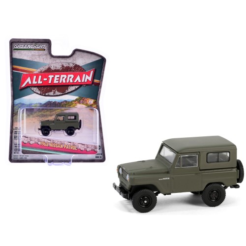 1962 Nissan Patrol Matt Olive Green 'All Terrain' Series 16 1/64 Diecast Model Car by Greenlight