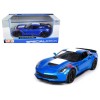 2017 Chevrolet Corvette Grand Sport Blue Metallic 1/24 Diecast Model Car by Maisto