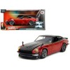 1972 Datsun 240Z Black and Red Metallic with Graphics 'Fast X' (2023) Movie 'Fast & Furious' Series 1/24 Diecast Model Car by Jada