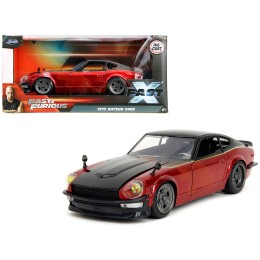 1972 Datsun 240Z Black and Red Metallic with Graphics 'Fast X' (2023) Movie 'Fast & Furious' Series 1/24 Diecast Model Car by Jada
