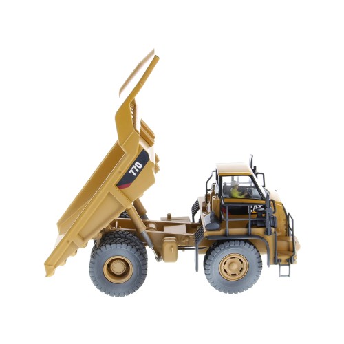 CAT Caterpillar 770 Off-Highway Truck Yellow (Weathered) with Operator 'Weathered' Series 1/50 Diecast Model by Diecast Masters