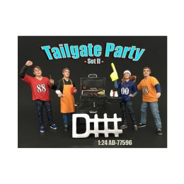 'Tailgate Party' Set II 4 piece Figurine Set for 1/24 Scale Models by American Diorama