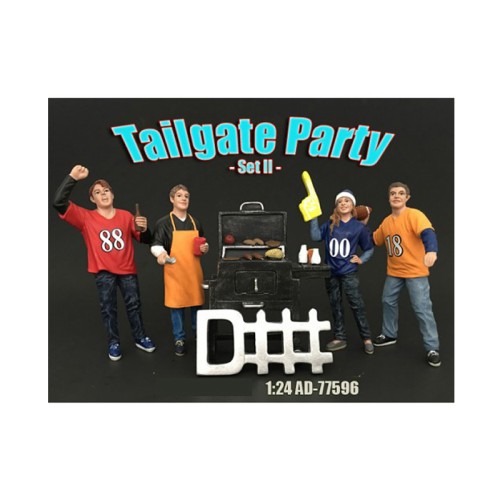 'Tailgate Party' Set II 4 piece Figurine Set for 1/24 Scale Models by American Diorama