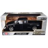2001 Ford F-150 XLT Flareside Supercab Pickup Truck Matt Black with White Interior 'Maxx Design' 'American Classics' Series 1/24 Diecast Model Car by Motormax